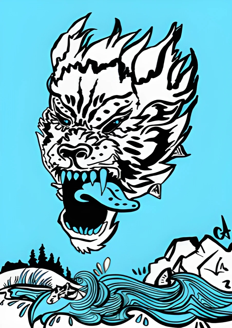 La Bestia, the Chirripó Steep Creek Race artwork